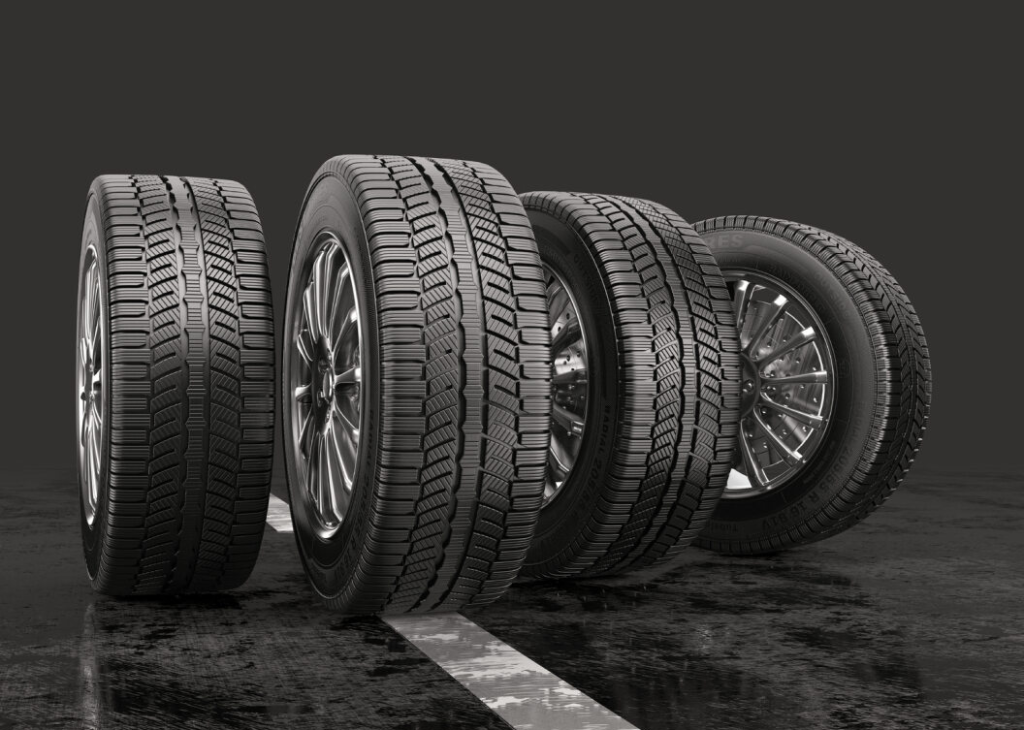 A set of four tires.