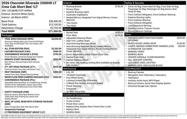 2026 Chevrolet Silverado 2500HD LT