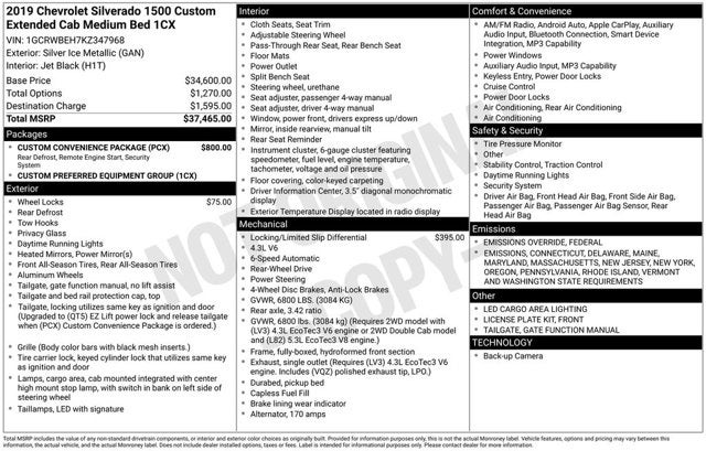 2019 Chevrolet Silverado 1500 2WD Double Cab 147" Custom