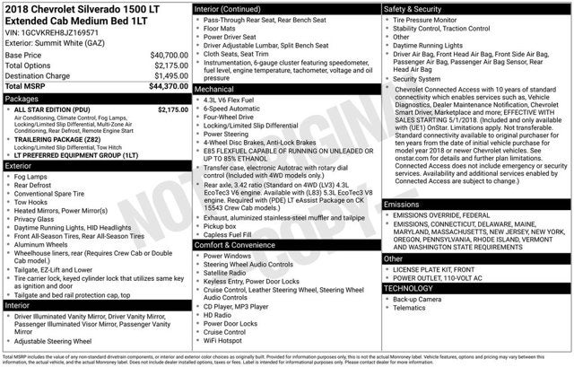 2018 Chevrolet Silverado 1500 LT