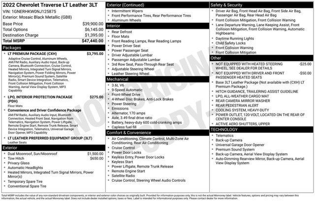 2022 Chevrolet Traverse LT Leather