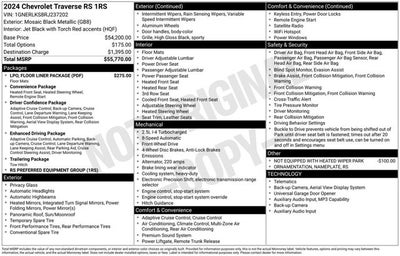 2024 Chevrolet Traverse FWD RS