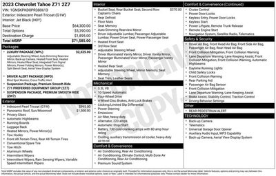 2023 Chevrolet Tahoe Z71