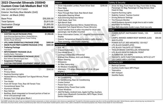 2023 Chevrolet Silverado 2500HD 4WD Crew Cab 159" Custom