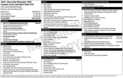 2021 Chevrolet Silverado 1500 4WD Crew Cab 147" Custom