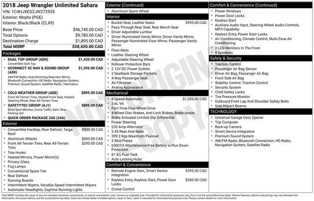 2018 Jeep Wrangler Unlimited Sahara