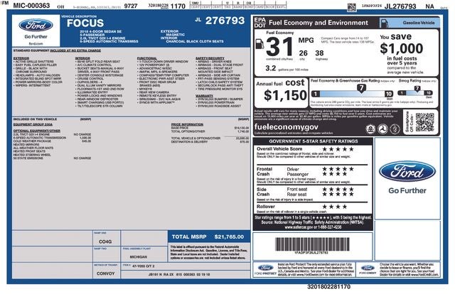 2018 Ford Focus SE
