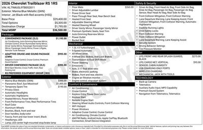2026 Chevrolet TrailBlazer RS