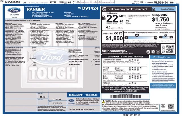 2021 Ford Ranger XLT