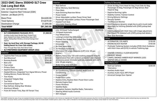 2023 GMC Sierra 3500HD SLT