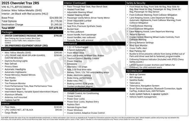 2025 Chevrolet Trax 2RS
