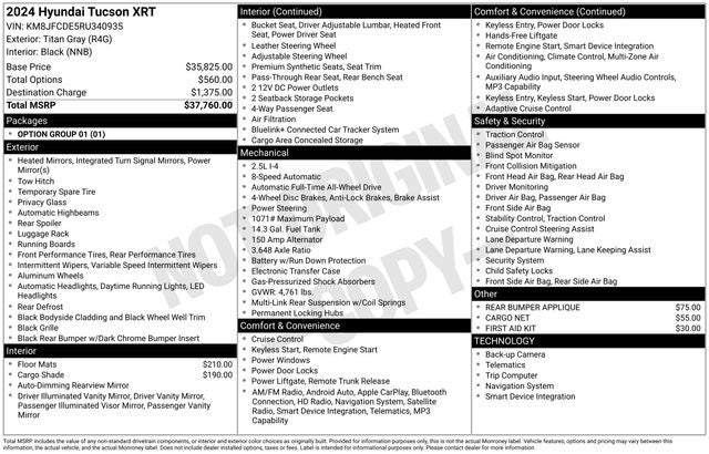 2024 Hyundai Tucson XRT