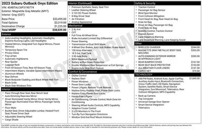 2023 Subaru Outback Onyx Edition