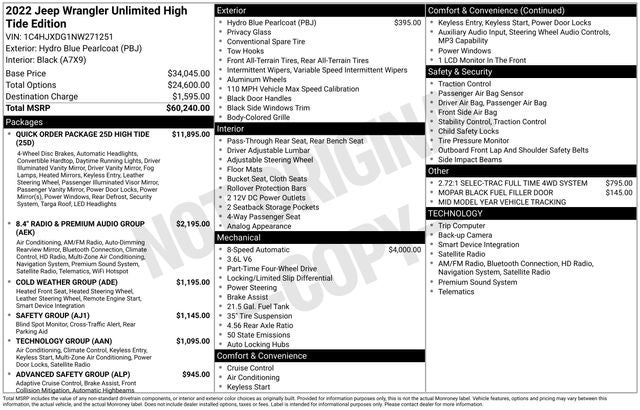 2022 Jeep Wrangler Unlimited High Tide