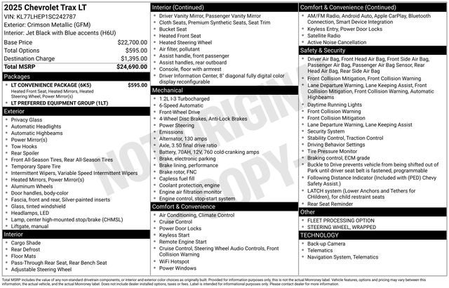 2025 Chevrolet Trax LT's photo