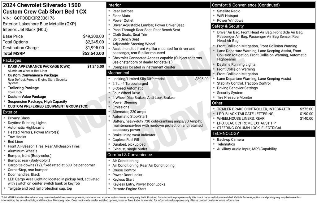 2024 Chevrolet Silverado 1500 Custom
