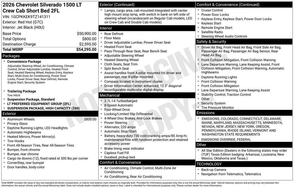 2026 Chevrolet Silverado 1500 LT (2FL)