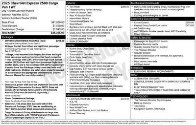 2025 Chevrolet Express Cargo 2500 WT