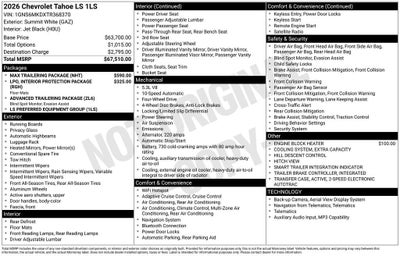 2026 Chevrolet Tahoe LS