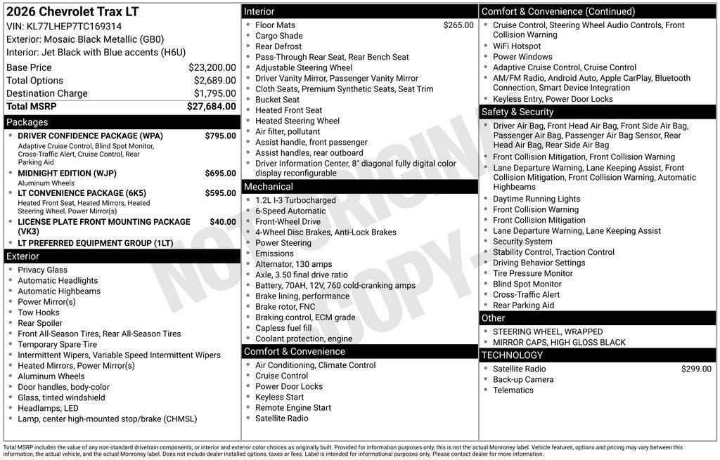 2026 Chevrolet Trax LT
