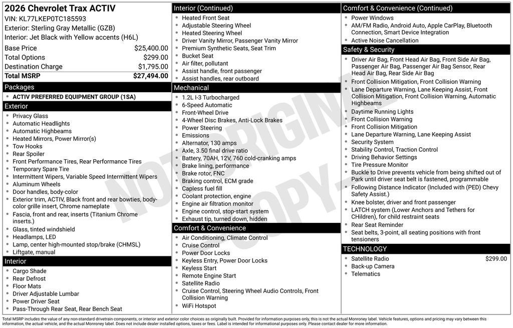 2026 Chevrolet Trax ACTIV
