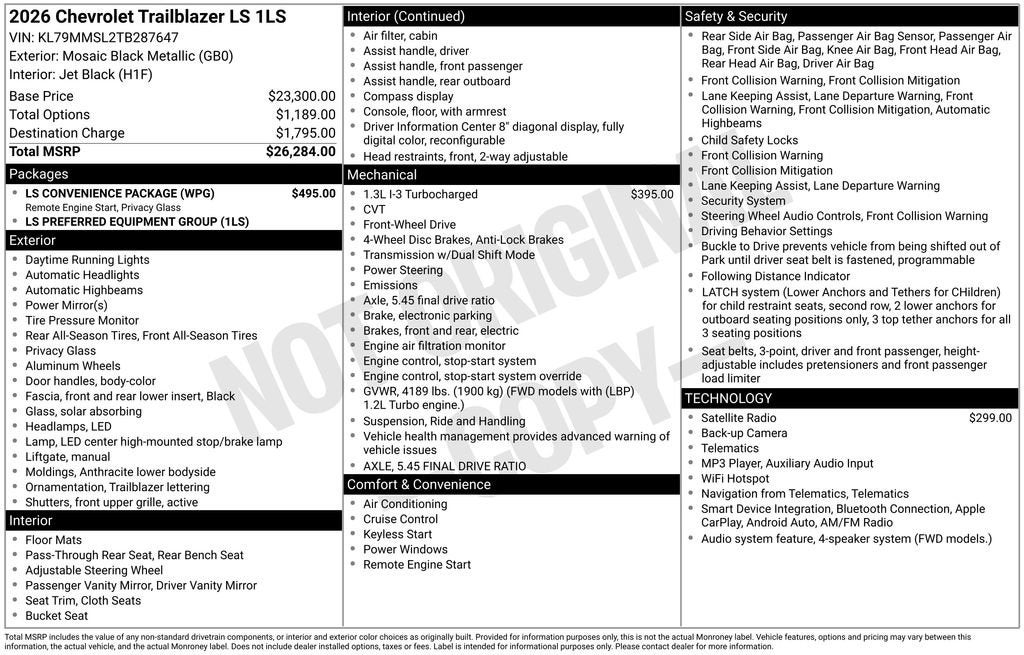 2026 Chevrolet Trailblazer LS
