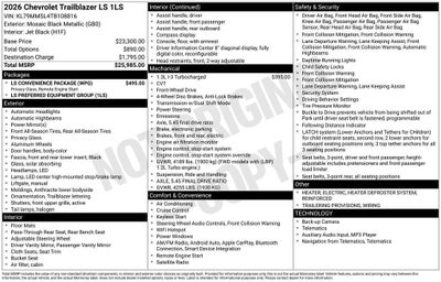 2026 Chevrolet Trailblazer LS