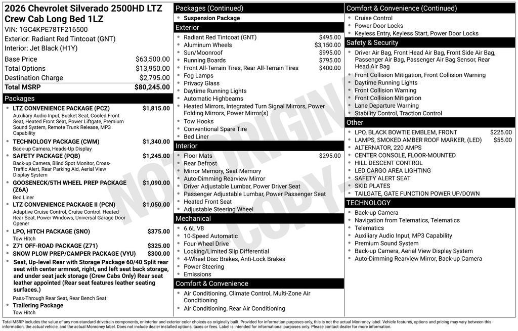2026 Chevrolet Silverado 2500 HD LTZ
