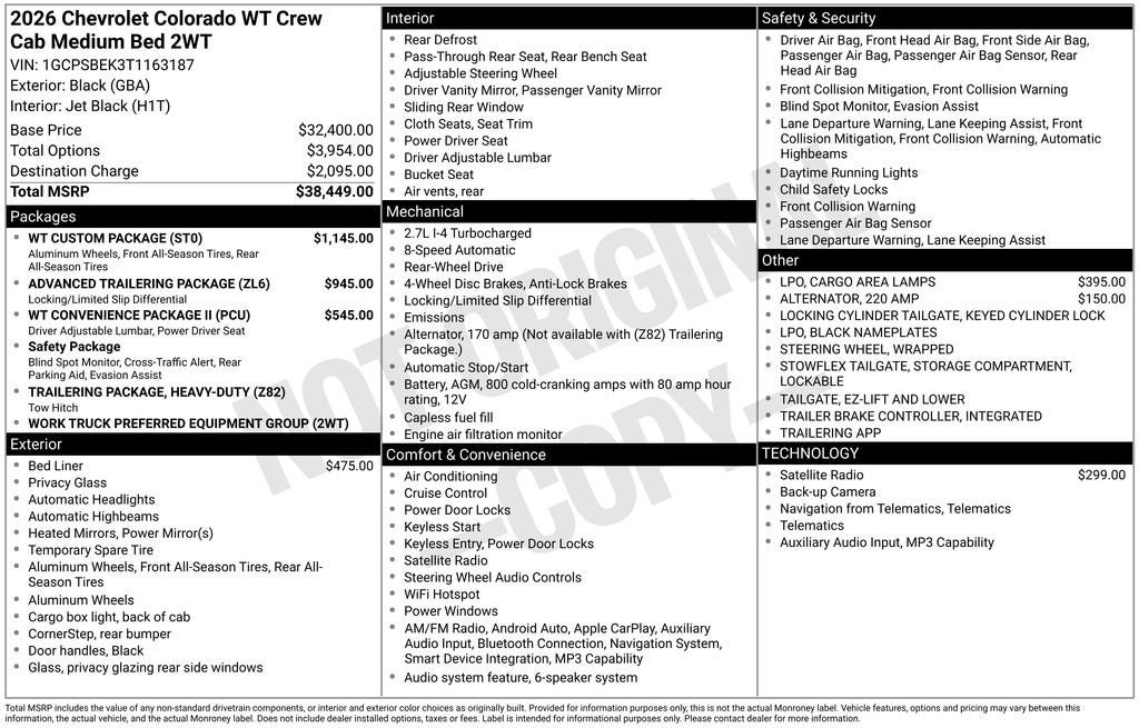 2026 Chevrolet Colorado WT