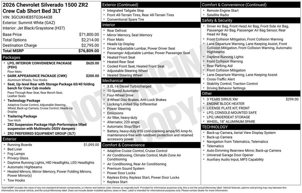 2026 Chevrolet Silverado 1500 ZR2