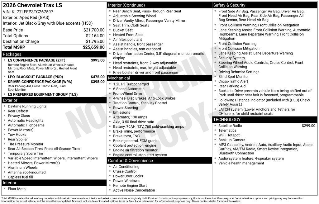 2026 Chevrolet Trax LS