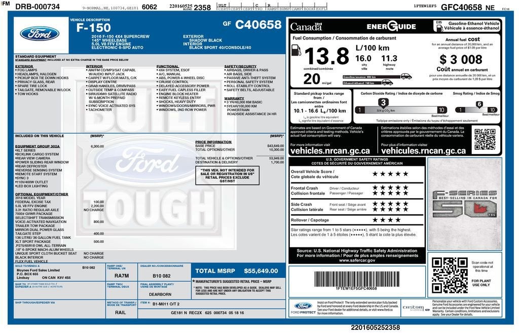 2016 Ford F-150 XLT