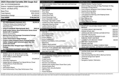 2025 Chevrolet Corvette Z06 3LZ