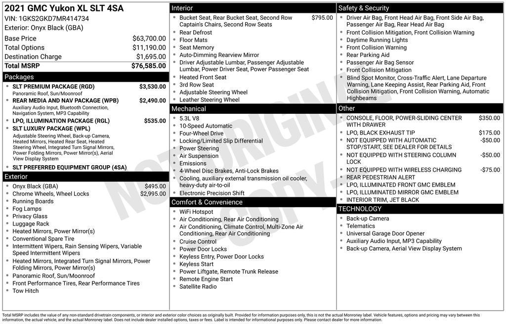 2021 GMC Yukon XL SLT