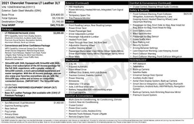 2021 Chevrolet Traverse LT Leather