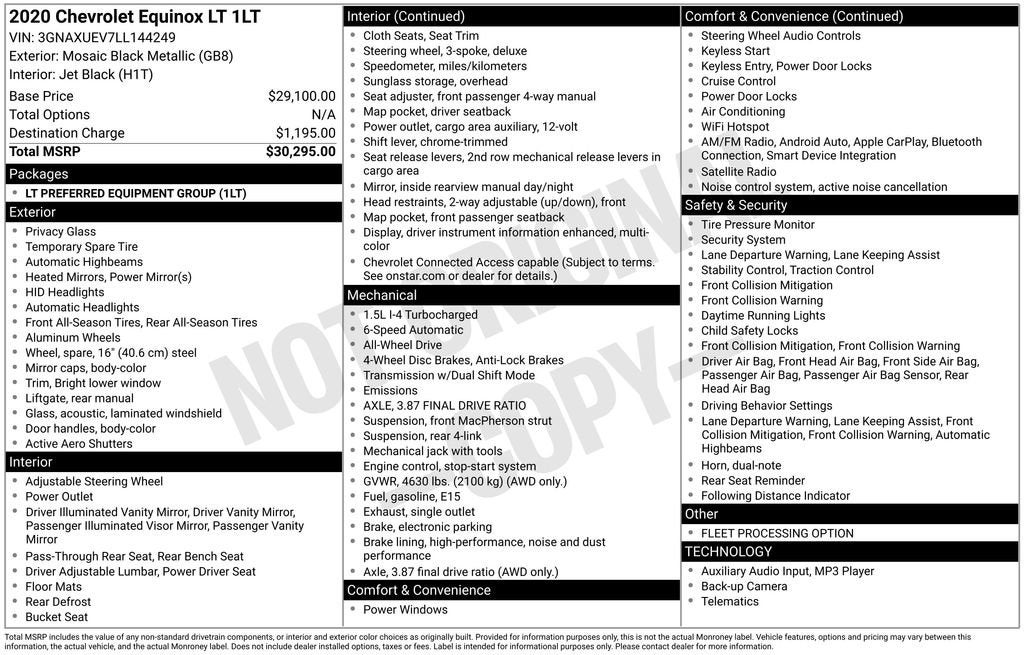 2020 Chevrolet Equinox LT