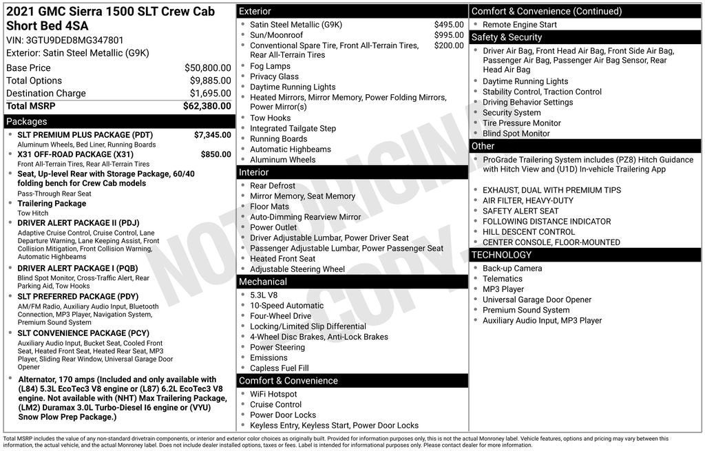 2021 GMC Sierra 1500 SLT