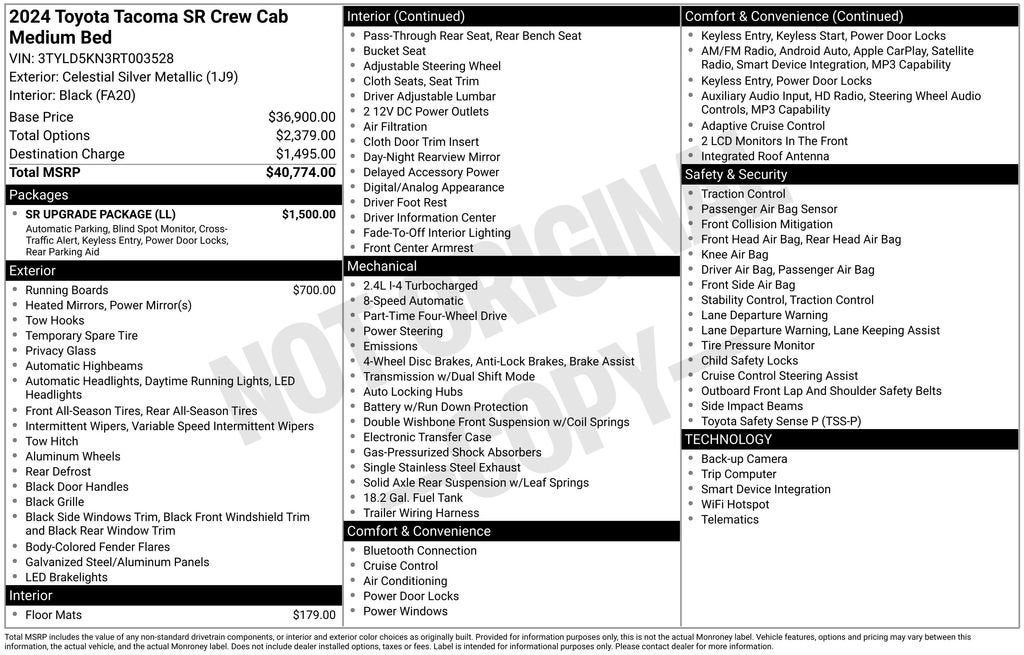 2024 Toyota Tacoma 4WD SR
