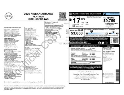 2026 Nissan Armada Platinum