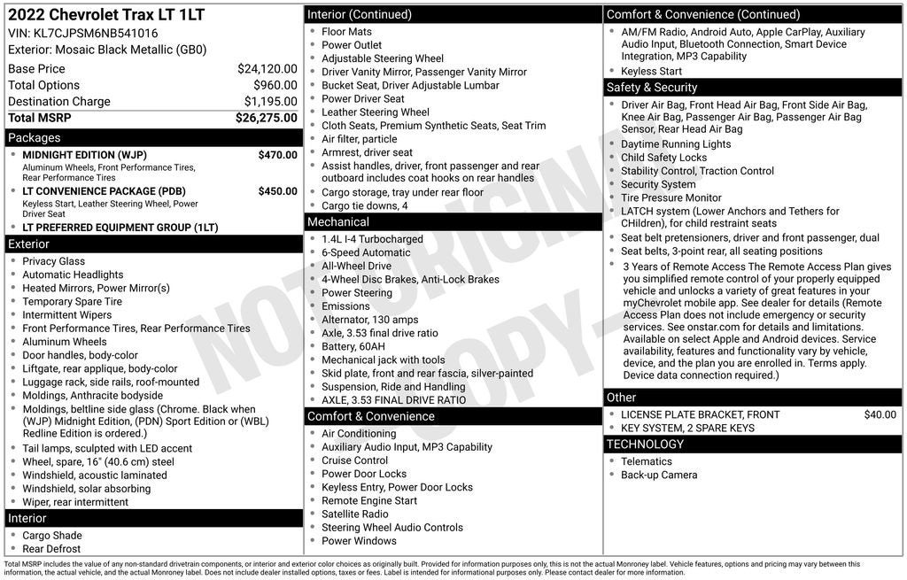 2022 Chevrolet Trax LT