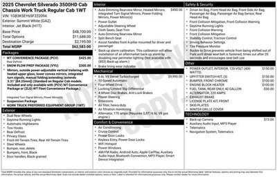 2025 Chevrolet Silverado 3500 HD Chassis Cab Work Truck