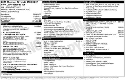 2026 Chevrolet Silverado 2500 HD LT