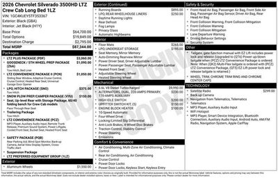 2026 Chevrolet Silverado 3500 HD LTZ DRW