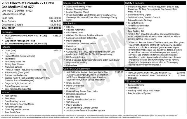 2022 Chevrolet Colorado Z71