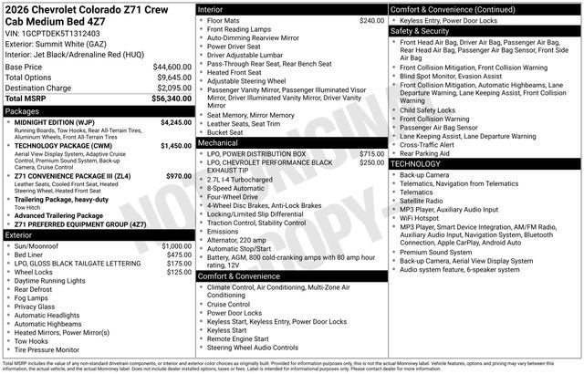 2026 Chevrolet Colorado Z71