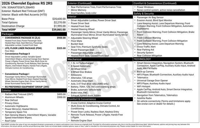 2026 Chevrolet Equinox RS