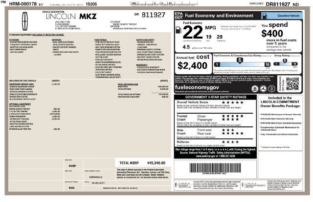 2013 Lincoln MKZ Base
