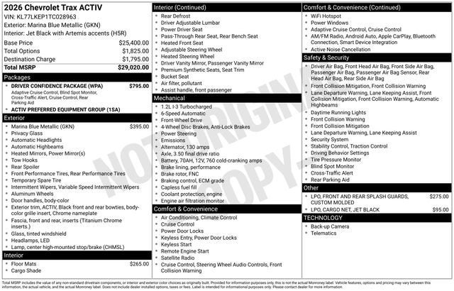 2026 Chevrolet Trax ACTIV