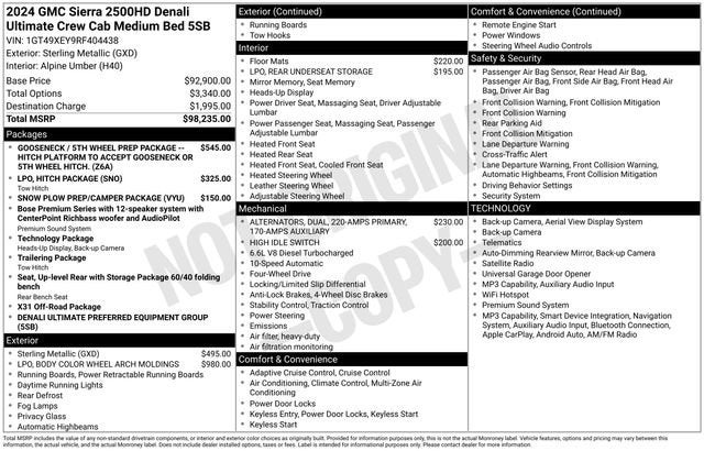 2024 GMC Sierra 2500 HD Denali Ultimate