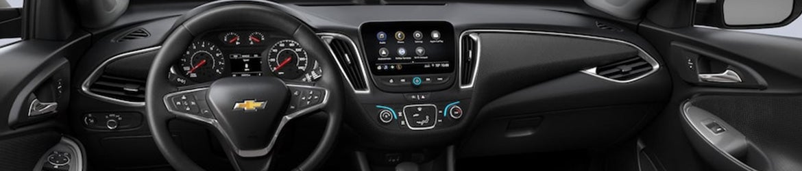 The interior dashboard of a 2025 Chevrolet Malibu in Pataskala, OH